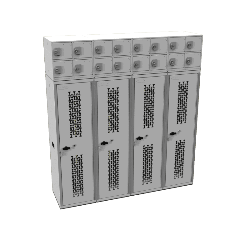 2x2 Compact Sidearm Locker w/Stackable Weapon Locker