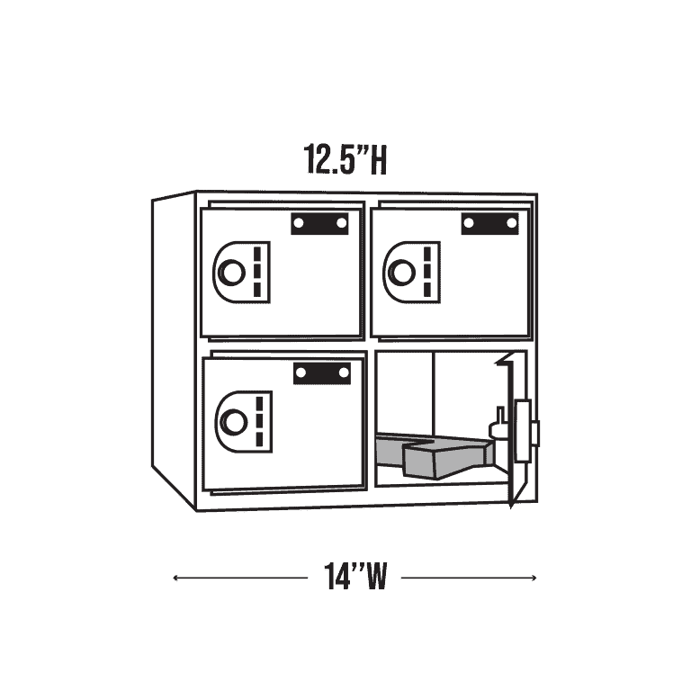 2x2 Locker Dimensions