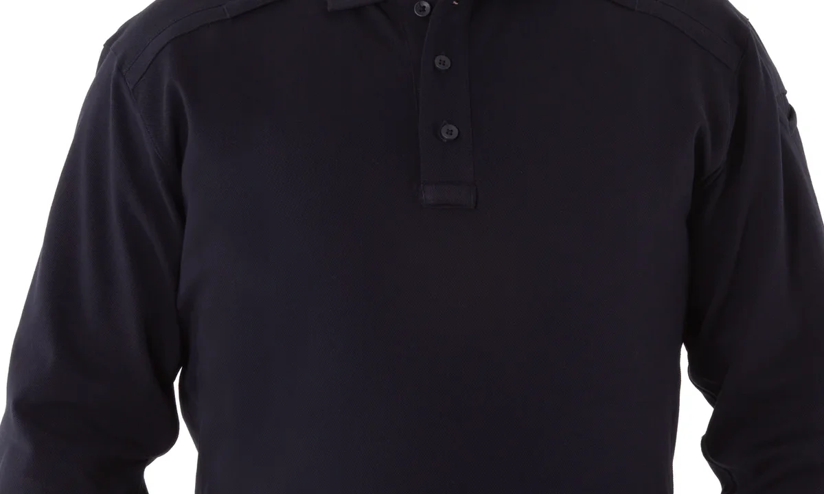 men's cotton long sleeve polo