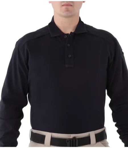 men's cotton long sleeve polo
