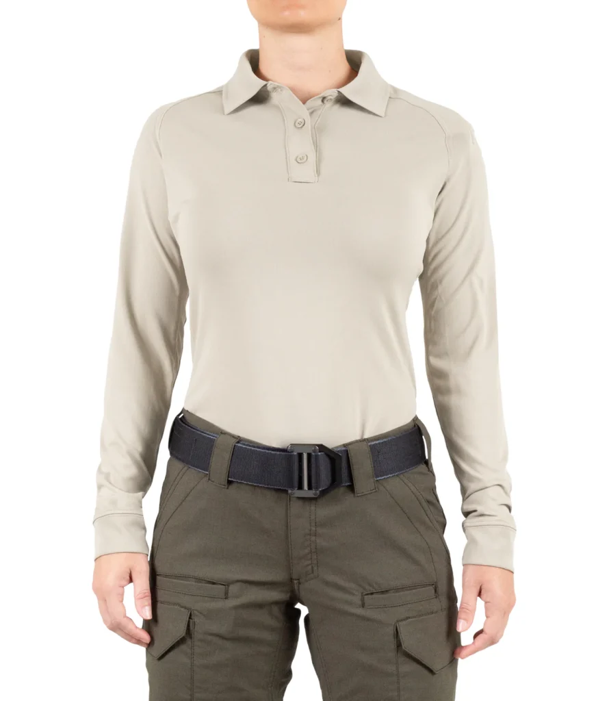 women’s performance long sleeve polo