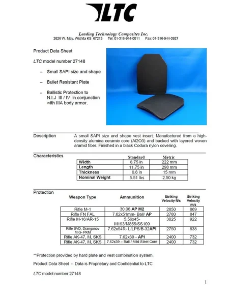 two ltc 27148 multi curve level 4 icw plates