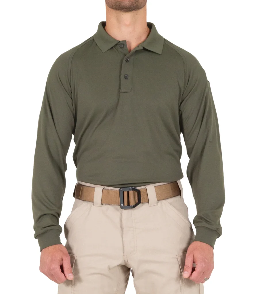 men's performance long sleeve polo